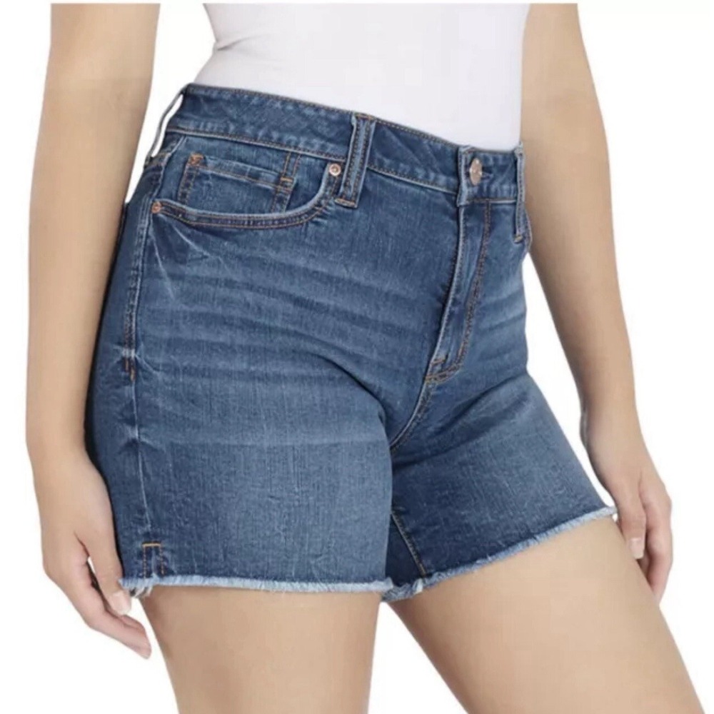 Seven7 Women's 5" Fray Hem Denim Weekend Short | Curious Color Size 4 Adult - Picture 6 of 9